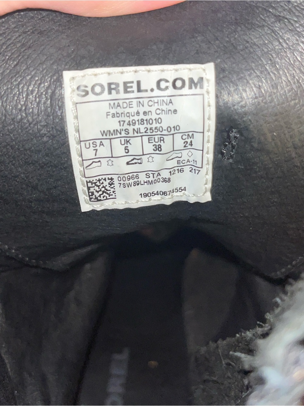 Sorel  Black Strappy Leather Women's Boots. Size 7. - Picture 10 of 10